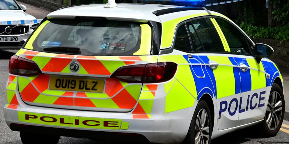 Police vehicle from rear